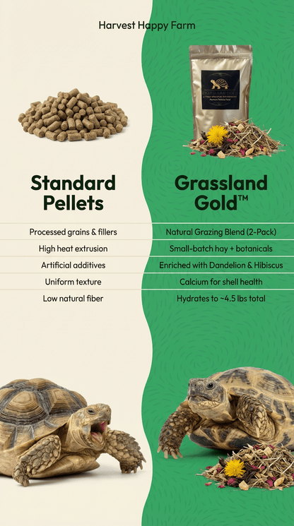 Grassland Gold Premium Tortoise Food – Natural Grazing Blend (2 - Pack) - Harvest Happy Farm