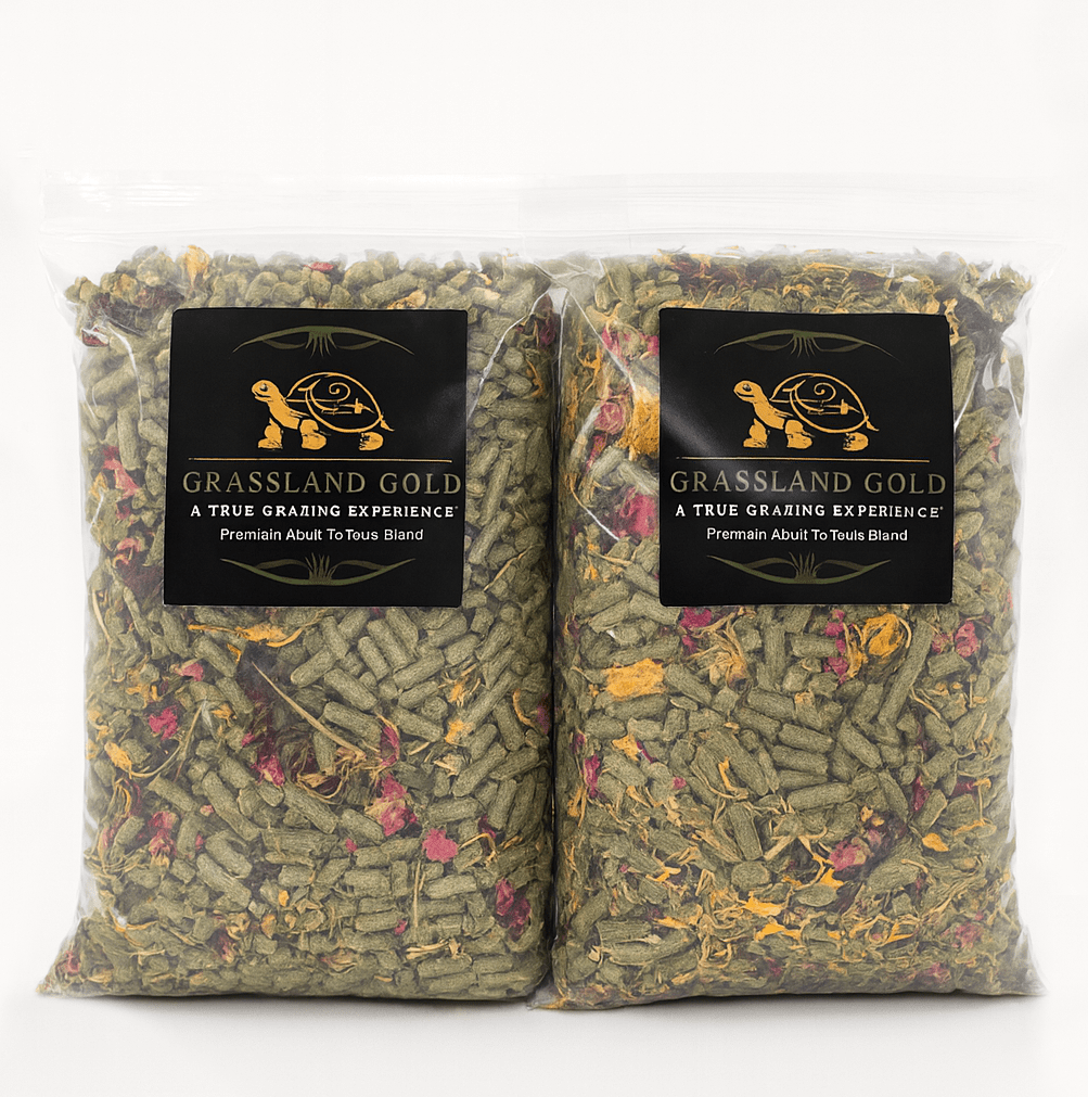 Grassland Tortoise Adult 3lb (2 Pack) – High Fiber Hay and Botanical Diet - Harvest Happy Farm