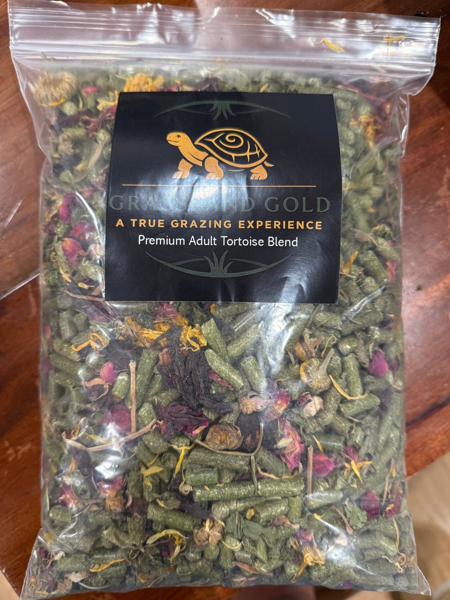 Grassland Tortoise Adult 3lb – High Fiber Hay and Botanical Diet - Harvest Happy Farm